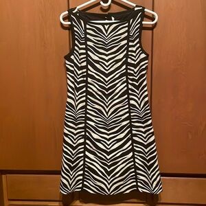 J Crew sleeveless linen zebra dress